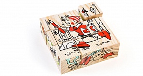 Набор из 9-и кубиков - Герои сказок из серии Сложи рисунок (Томик, 4444-2 ТОМИКsim)